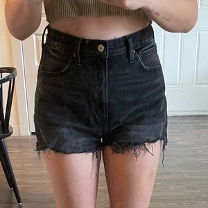 Abercrombie high rise black shorts